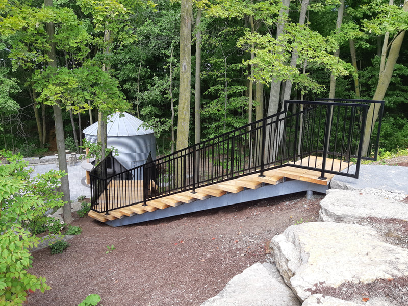 landscape stair, Iron stairs, steel stringers, floating stairs