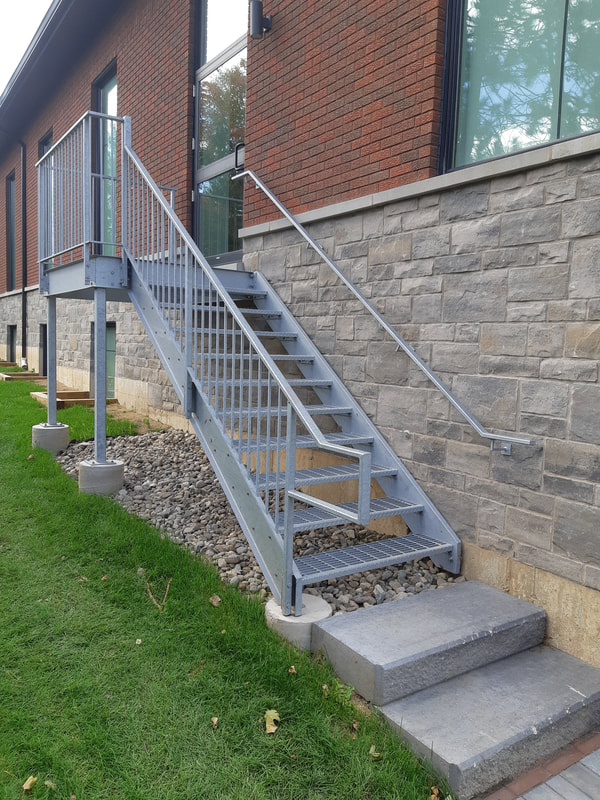 commercial stairs, grating stairs