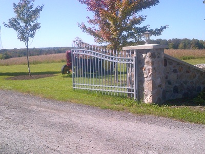 Driveway gate, iron gate, metal gate, custom gate, spear topped gate