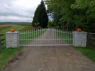 Driveway gate, iron gate, metal gate, custom gate, spear top gate